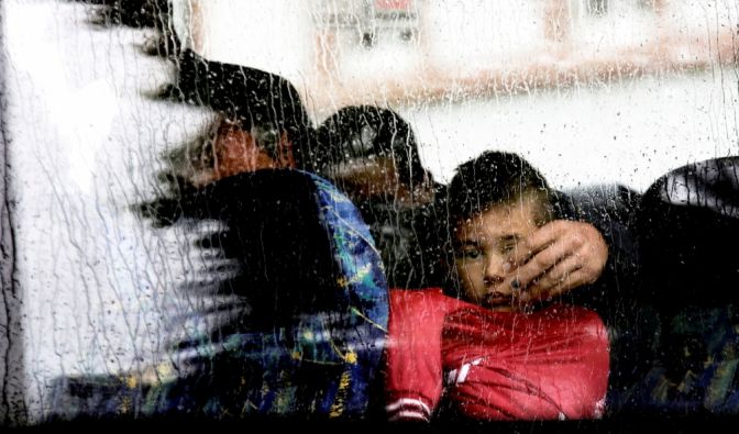 refugiados bus
